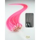 15" (40cm) Micro ring human hair extensions – pink