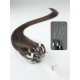 24" (60cm) Micro ring human hair extensions – dark brown