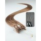 24" (60cm) Micro ring human hair extensions – light brown