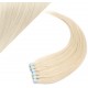 40cm Tape in Haare REMY - platin