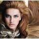 50cm wellige REMY Clip In Haare - hellbraun