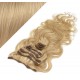 50cm wellige REMY Clip In Haare - naturblond