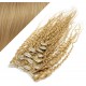 50cm lockige REMY Clip In Haare - naturblond