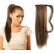 Clip in ponytail wrap / braid hair extension 24" straight - medium brown