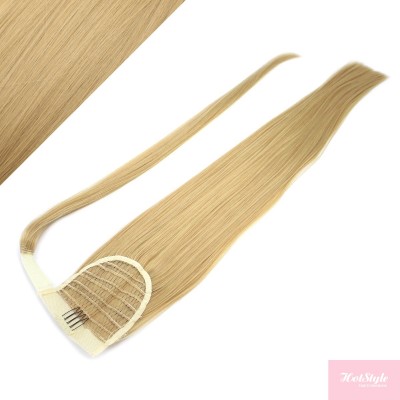 Gerade Clip In Pferdeschwanz/Zopf, 100% japanische Kanekalon Fasern, 60cm – naturblond