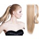 Clip in ponytail wrap / braid hair extension 24" straight - natural blonde