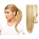 Clip in ponytail wrap / braid hair extension 24" straight - the lightest blonde