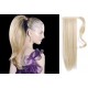 Clip in ponytail wrap / braid hair extension 24" straight - platinum blonde