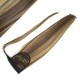 Gerade Clip In Pferdeschwanz/Zopf, 100% japanische Kanekalon Fasern, 60cm – dunkle Strähnchen