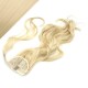 Wellige Clip In Pferdeschwanz/Zopf, 100% japanische Kanekalon Fasern, 60 cm – weißblond