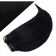 43 cm gerade REMY Clip In Deluxe Haare - schwarz