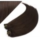 43 cm gerade REMY Clip In Deluxe Haare - dunkelbraun