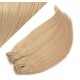 43 cm gerade REMY Clip In Deluxe Haare - naturblond