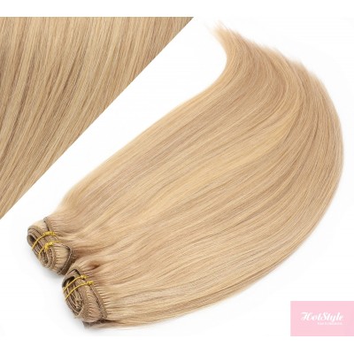 43 cm gerade REMY Clip In Deluxe Haare - naturblond/hellblond