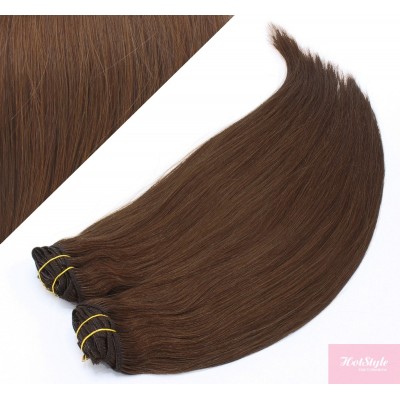 53 cm gerade REMY Clip In Deluxe Haare - mittelbraun