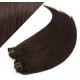 63 cm gerade REMY Clip In Deluxe Haare - dunkelbraun