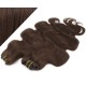 53 cm wellige REMY Clip In Deluxe Haare - dunkelbraun