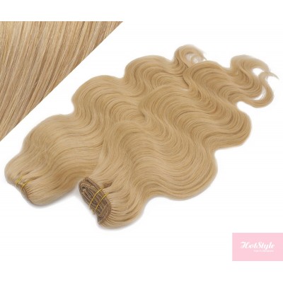 53 cm wellige REMY Clip In Deluxe Haare - naturblond