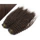 53 cm lockige REMY Clip In Deluxe Haare - dunkelbraun