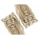 53 cm lockige REMY Clip In Deluxe Haare - platin/hellbraun
