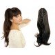 Claw ponytail 24" wavy - dark brown