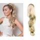 Claw ponytail 24" wavy - platinum blonde