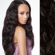 20" (50cm) Clip in wavy human REMY hair - black