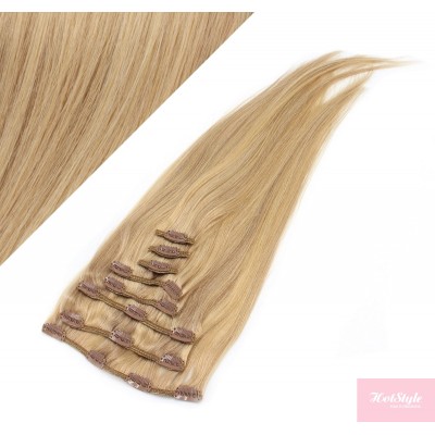 40cm REMY Clip In Haar - naturblond/hellblond