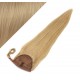 Gerade Clip Pferdeschwanz/Zopf, 100% Remy Menschenhaar, 50 cm - naturblond