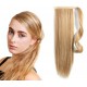 Clip in human hair ponytail wrap hair extension 20" straight - light blonde/natural blonde