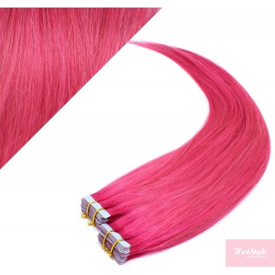 40cm Tape in Haare REMY - rosa