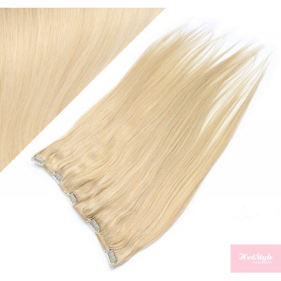 Gerade Remy Clip-In Haarteil, 43cm – weißblond