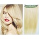 Gerade Remy Clip-In Haarteil, 43cm – weißblond