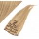 50cm REMY Clip In Haar - naturblond/hellblond