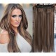 24˝ one piece full head clip in hair weft extension straight – black