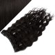 Wellige Remy Clip-In Haarteil, 53cm – schwarz natürlich