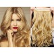 20˝ one piece full head clip in hair weft extension wavy – black