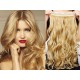 24˝ one piece full head clip in hair weft extension wavy – black