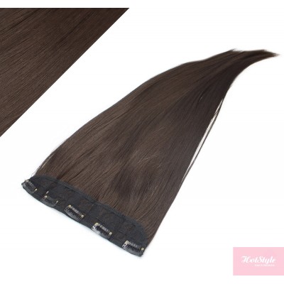 Gerade Clip In Tresse, Kanekalon Fasern, 63 cm – dunkelbraun