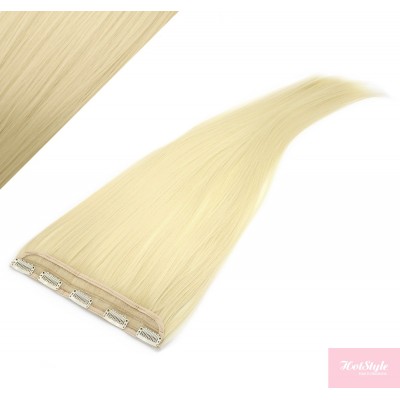 Gerade Clip In Tresse, Kanekalon Fasern, 63 cm – weißblond