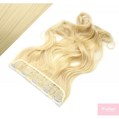 Wellige Clip In Tresse, Kanekalon Fasern, 63 cm – weißblond