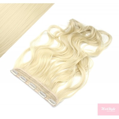 Wellige Clip In Tresse, Kanekalon Fasern, 63 cm – platin