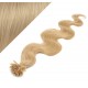 Wellige 50 cm REMY haar europäischen typs für die Keratinmethode - naturblond