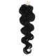 50cm Wellige Micro ring/easy loop haare REMY – schwarz