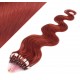 50cm Wellige Micro ring/easy loop haare REMY – kupfer