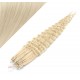 50 cm Lockige Micro Ring/easy loop haare REMY – platin