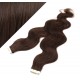 Wellige Tape in Haare 50cm - dunkelbraun