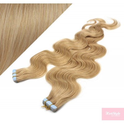 Wellige Tape in Haare 50cm - naturblond