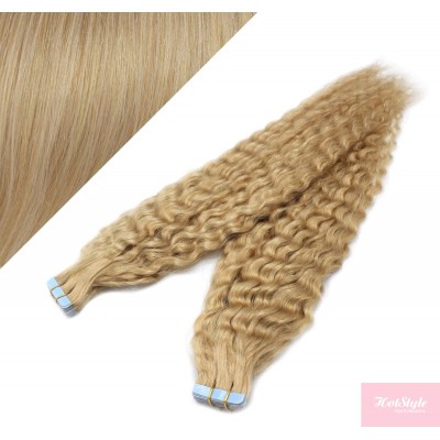 Lockige Tape in Haare 50cm - naturblond