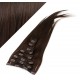 43cm REMY Clip In Haar 100g - dunkelbraun